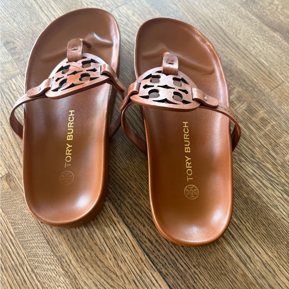 Tory Burch Bourbon Miele / Miller Cloud Women's Sandals Size 7 (MAKE OFFER) - Picture 3 of 7